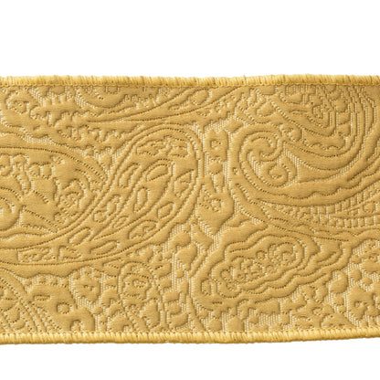 Vickerman 4" x 10 yard Gold Woven Paisley Christmas Ribbon