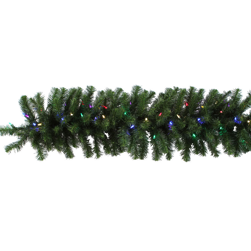 Vickerman 9' Douglas Fir Artificial Christmas Garland Multi-Colored LED Lights