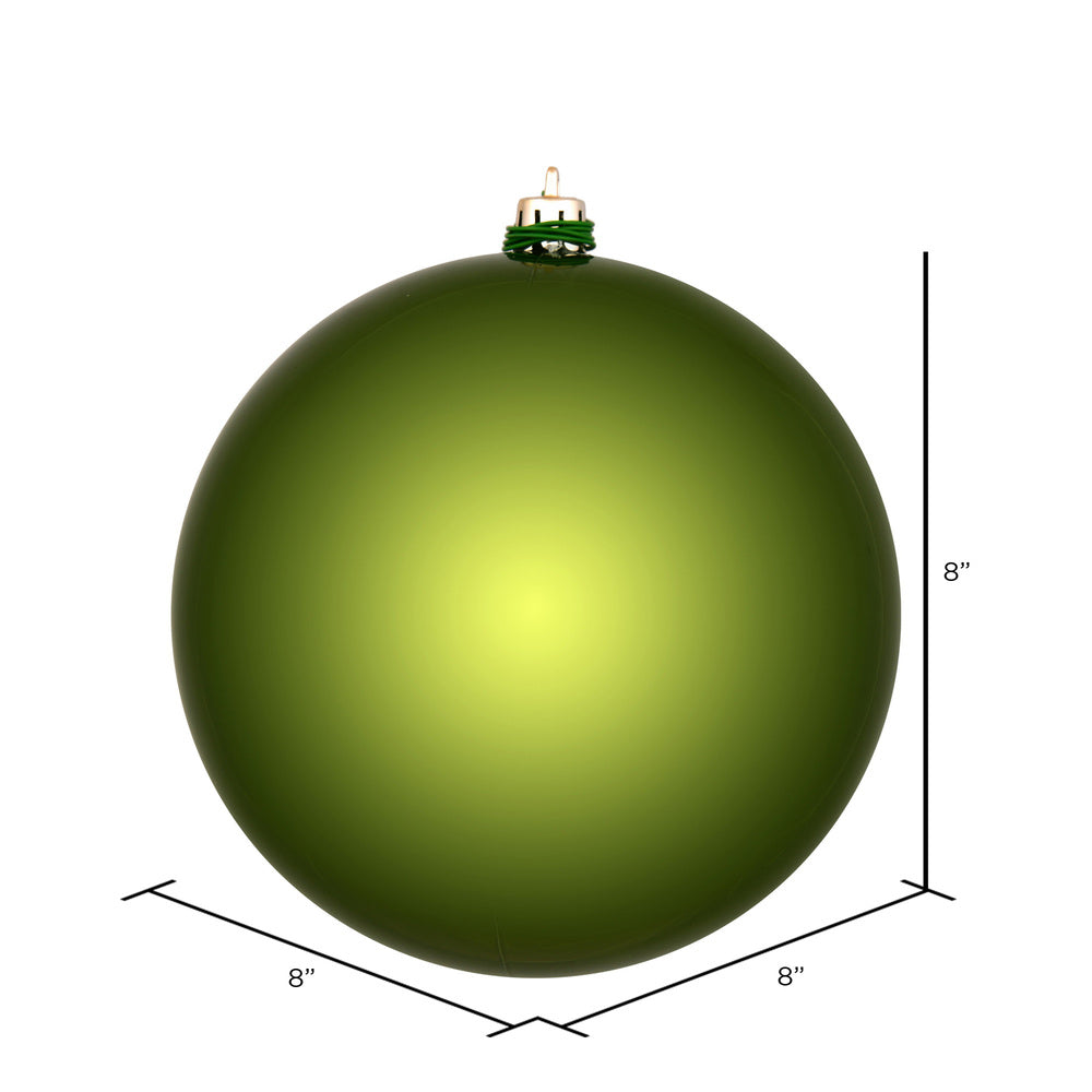 Vickerman 8" Juniper Green Shiny Ball Ornament