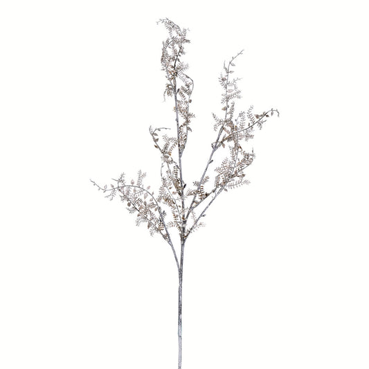Vickerman 27" Artificial Brown and White Snake Fern Spray. Includes 6 sprays per pack.