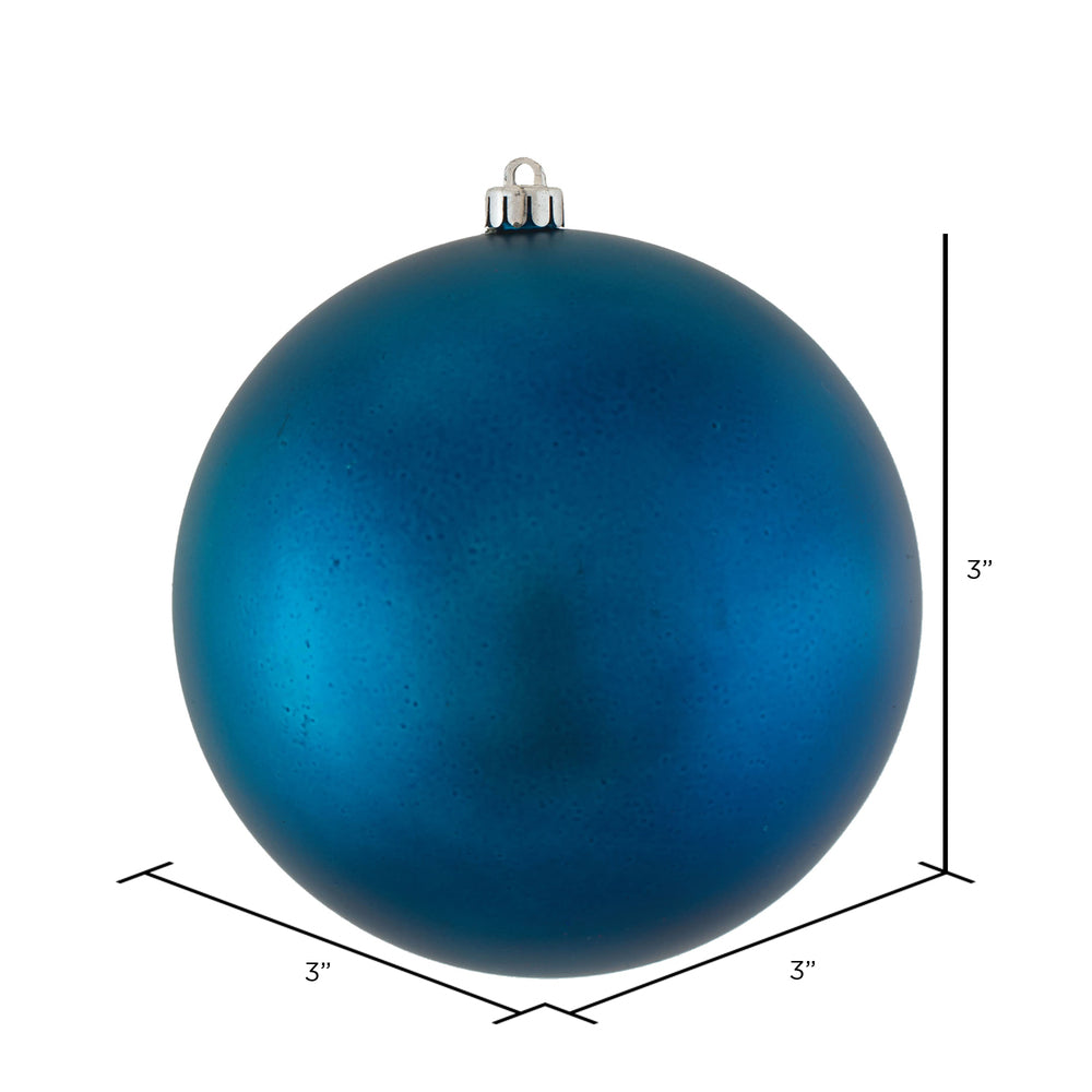 Vickerman 3" Sea Blue Matte Ball Ornament 12 per Bag