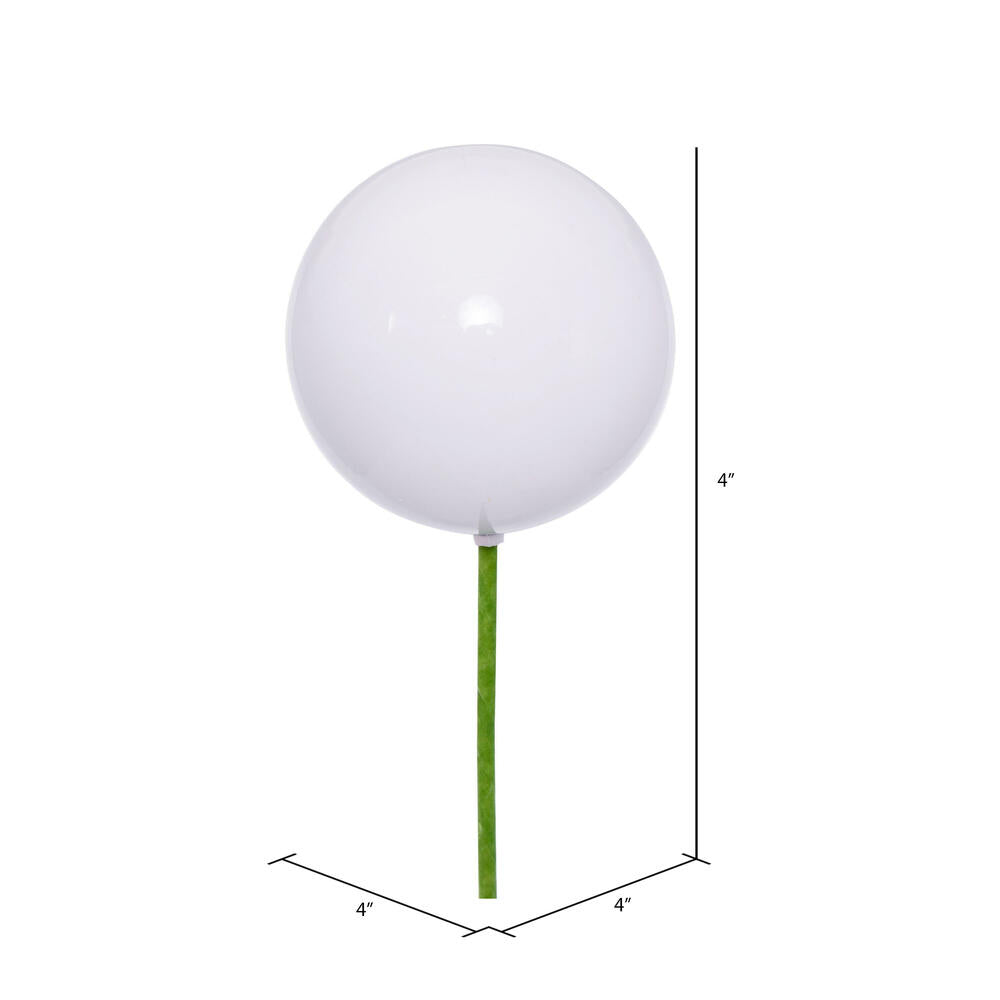 Vickerman 4" White Pearl UV Drilled Ball Ornament 6 per bag.