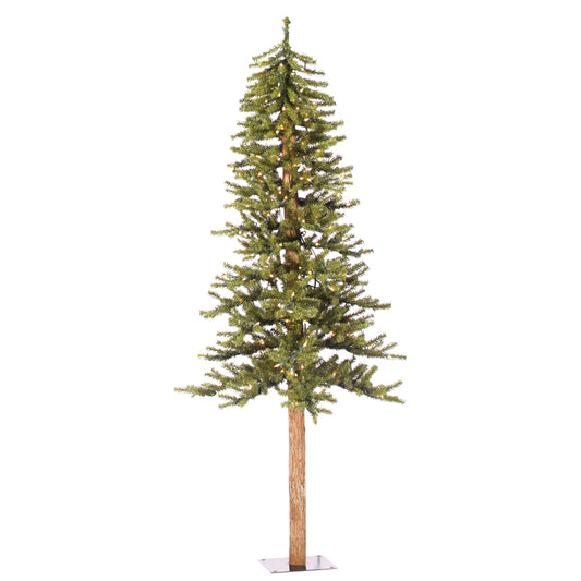 Vickerman 6' x 33" Natural Alpine Artificial Christmas Tree Warm White LED Lights.