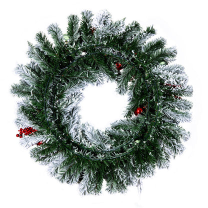 Vickerman 30" Flocked Artificial Christmas Wreath Unlit