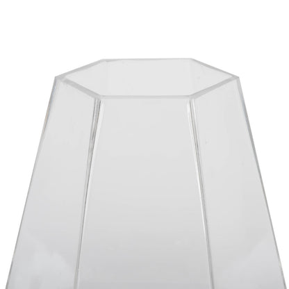 Vickerman 8.6" Clear Hexagon Glass Vase