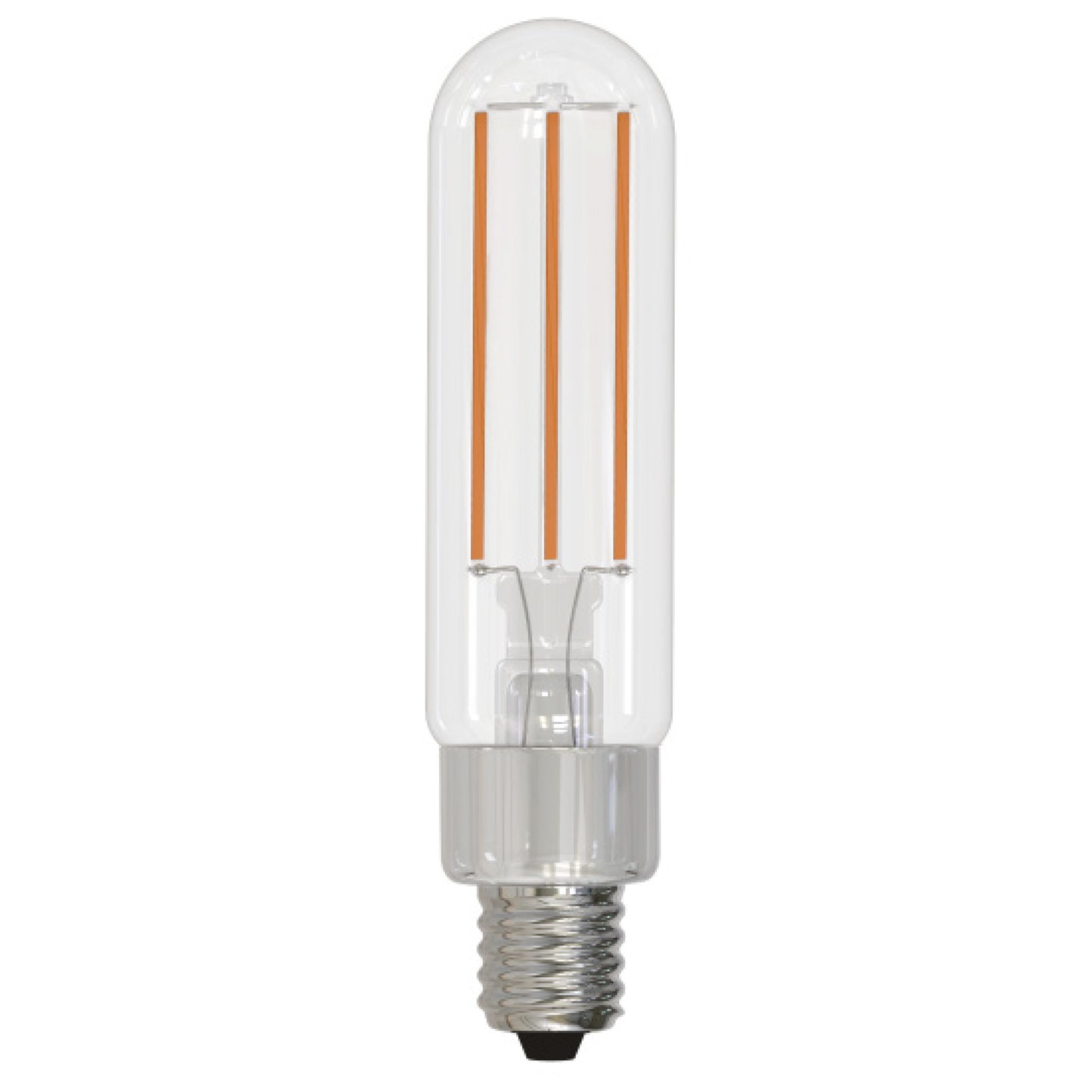 Bulbrite LED Filament 4.5 Watt Dimmable T6 Light Bulb with Clear Glass Finish and Candelabra (E12) Base - 3000K (Soft White Light), 450 Lumens