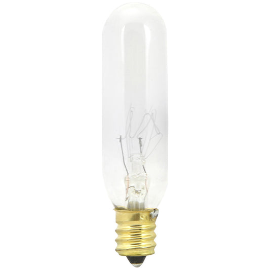 Sunlite 25 Watt T6 Tubular Incadescent Light Bulb, E12 Candelabra Base, Clear, 10 Pack