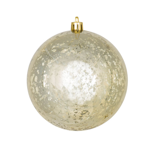 Vickerman 4.75" Champagne Shiny Mercury Ball Ornament 4 per Bag