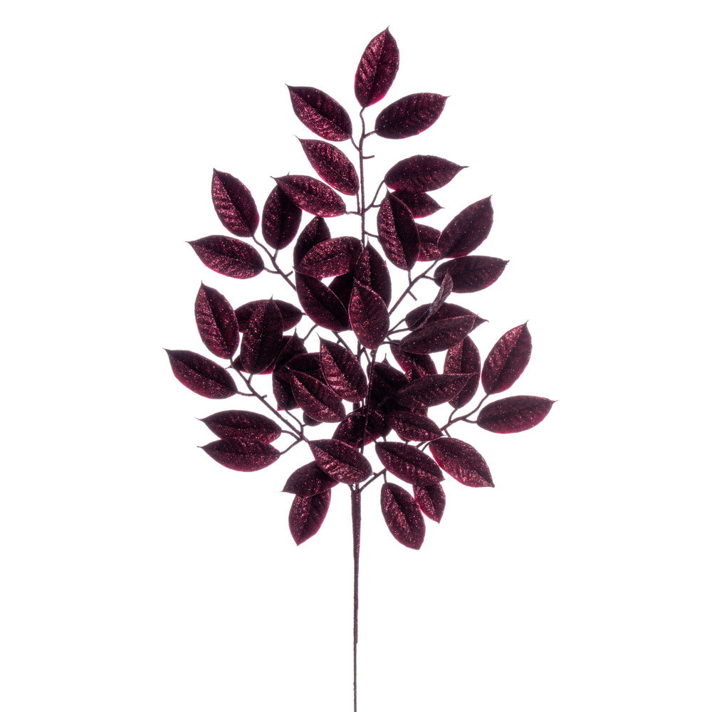 Vickerman 31" Burgundy Artificial Gardenia Glitter Spray 2 per bag.