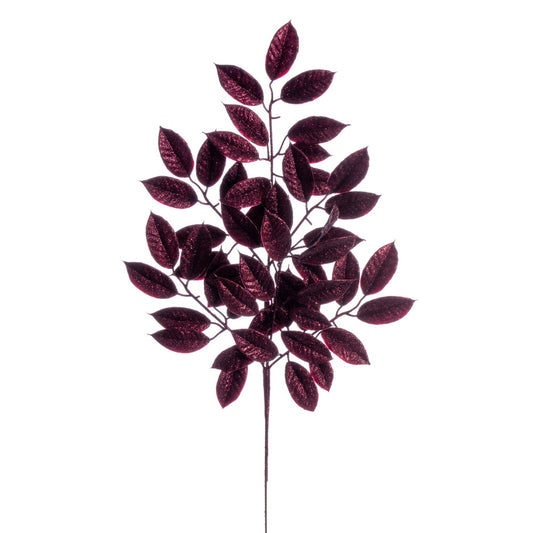 Vickerman 31" Burgundy Artificial Gardenia Glitter Spray 2 per bag.