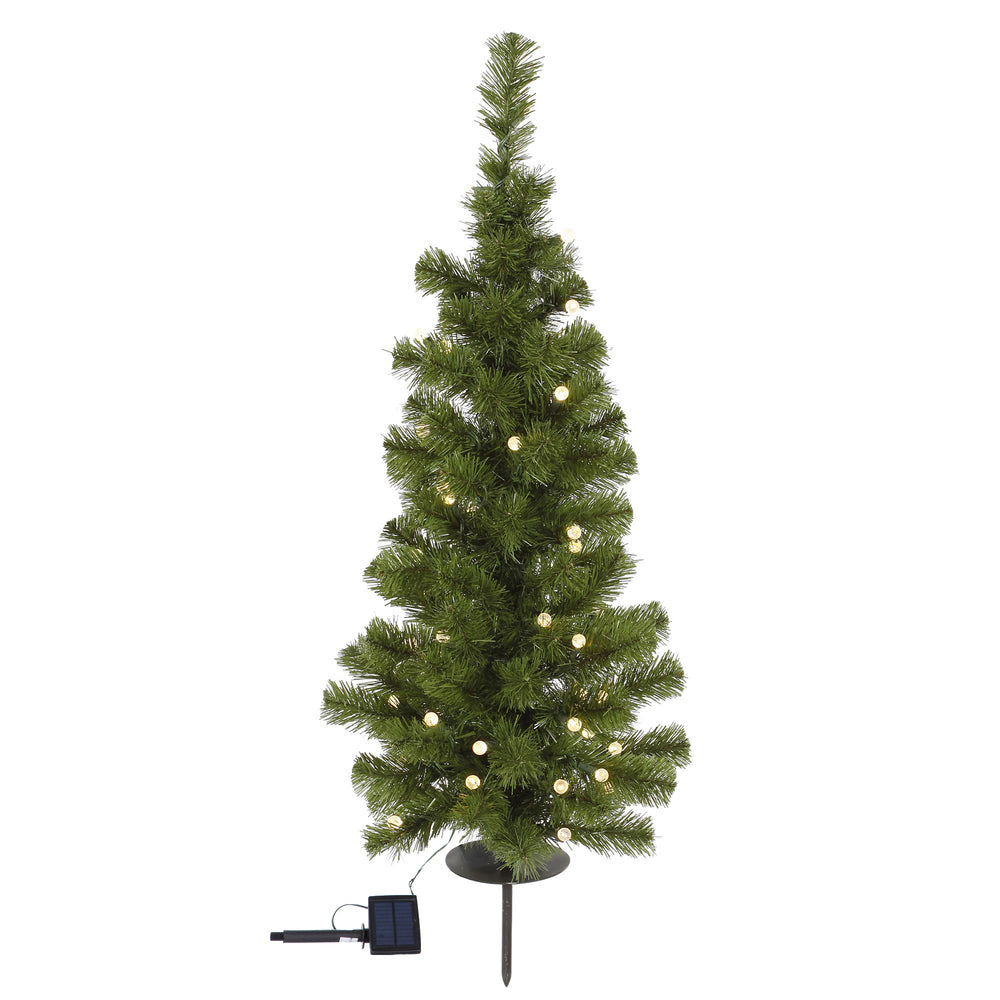 Vickerman 3' Solar Artificial Christmas Tree Warm White LED Solar powered Lights