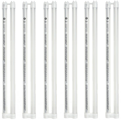 Damar- T8 U Bend LED Tube Light Direct Replacement 12W 1200 Lumen 5000K Bright White G13 Bi-Pin Base 220? Beam Angle 120-277V UL Certified Pack of 6- U Shaped Fluorescent Replacement for School