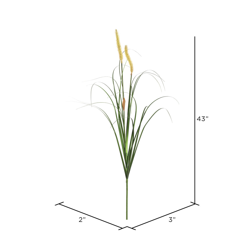 Vickerman 43" Artificial Green and Light Green Foxtail Grass Spray. Includes 4 sprays per pack.