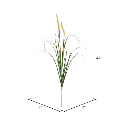 Vickerman 43" Artificial Green and Light Green Foxtail Grass Spray. Includes 4 sprays per pack.