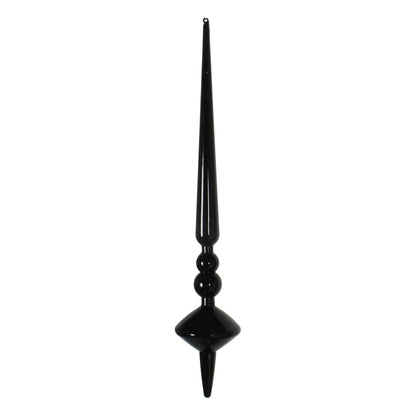 Vickerman 12" Black Shiny Cupola Finial Ornament Pack of 3