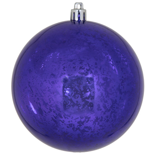 Vickerman 4" Purple Shiny Mercury Ball Ornament 6 per Bag.