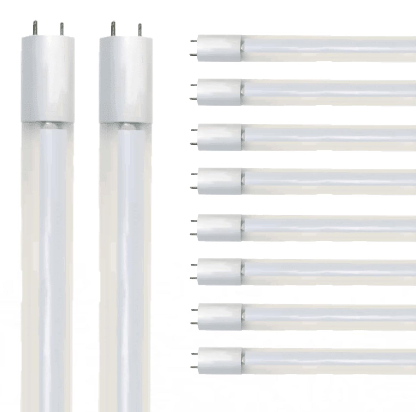 Damar- 4FT T8 LED Tube Light Bulb Fluorescent Retrofit Ballast Bypass 18W 2200 Lumen 6500K Daylight G13 Medium Bi-Pin Base 120-277V Pack of 10- Fluorescent Replacement for Garage Warehouse Workspace