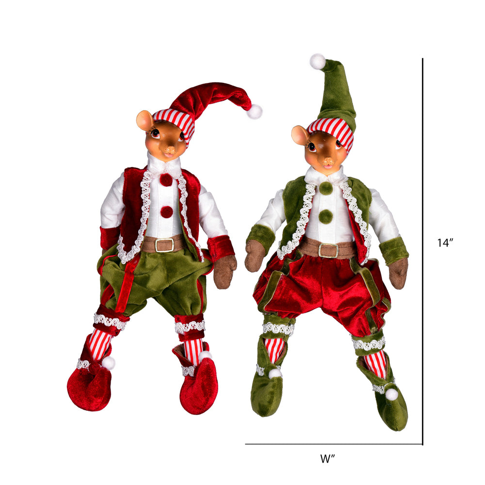 Vickerman 19" Candy Wonderland Collection Mouse Doll Pack of 2