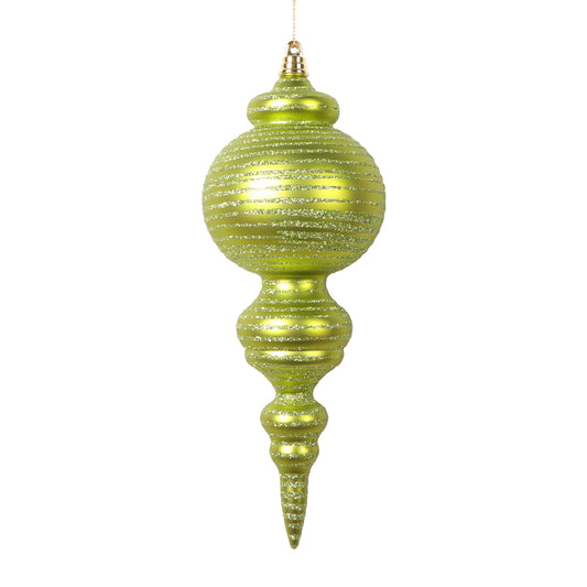 Vickerman 10" Matte Lime Finial Ornament 2 per bag.