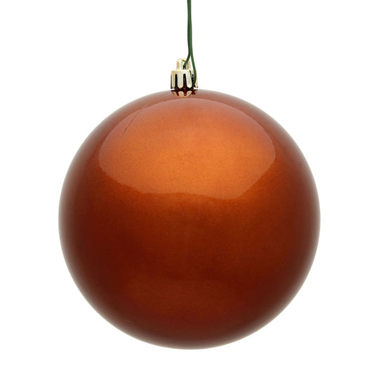 Vickerman 6" Copper Candy Ball Ornament 4 per Bag