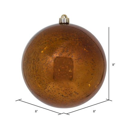 Vickerman 8" Copper Shiny Mercury Ball Ornament