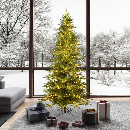 Vickerman 7.5' x 62" Kamas Fraser Fir Artificial Christmas Tree Warm White Dura-lit LED Lights