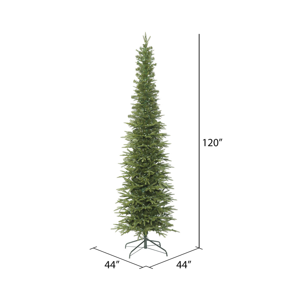 Vickerman 10' Bixley Pencil Fir Artificial Christmas Tree Unlit