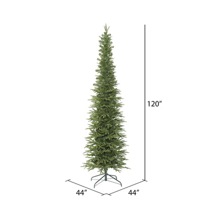 Vickerman 10' Bixley Pencil Fir Artificial Christmas Tree Unlit