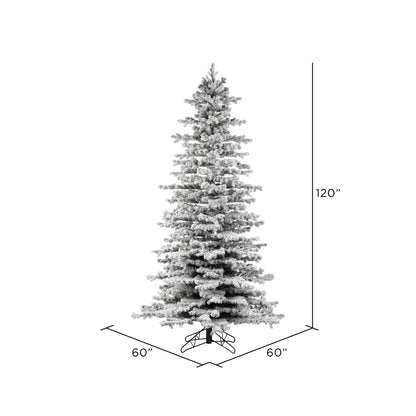 Vickerman 10' x 60" Flocked Tilden Spruce Artificial Christmas Tree Unlit