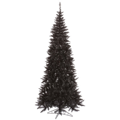 Vickerman 7.5' Black Fir Slim Artificial Christmas Tree Unlit