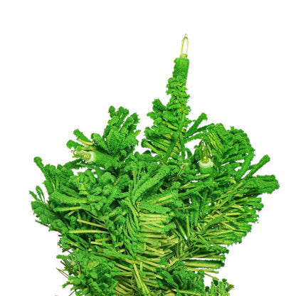 Vickerman 7.5' Flocked Lime Slim Fir Artificial Christmas Tree Lime Dura-lit LED Lights