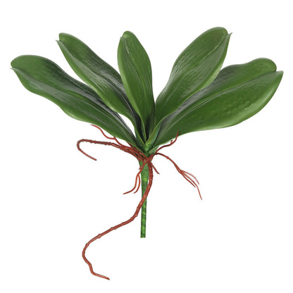 Vickerman 9" Artificial Real Touch Green Orchid Leaves Set of 3