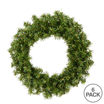 Vickerman 6" Mini Pine Artificial Christmas Wreath Unlit Set of 6