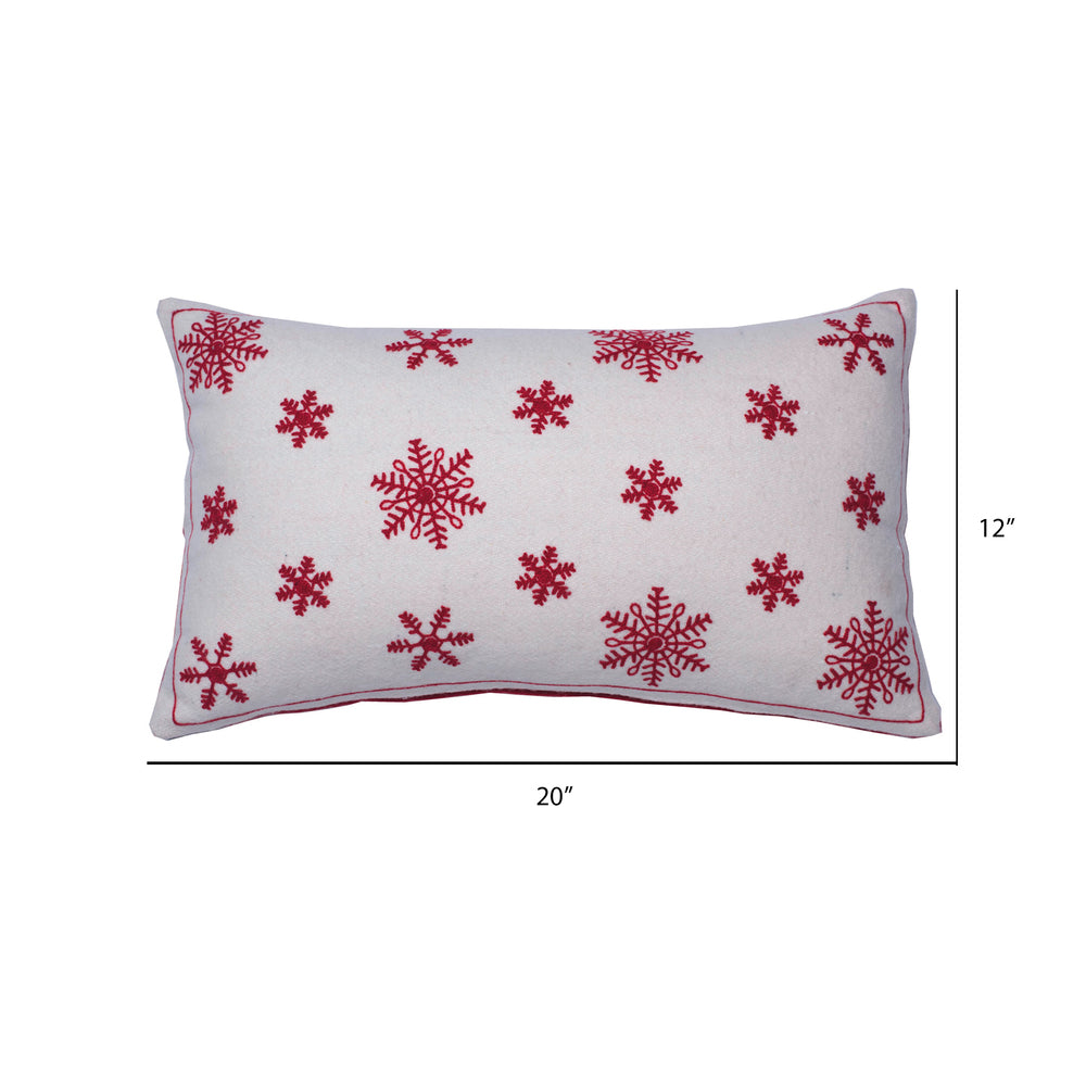 Vickerman Decorative 12" x 20" Let It Snow Collection Pillow