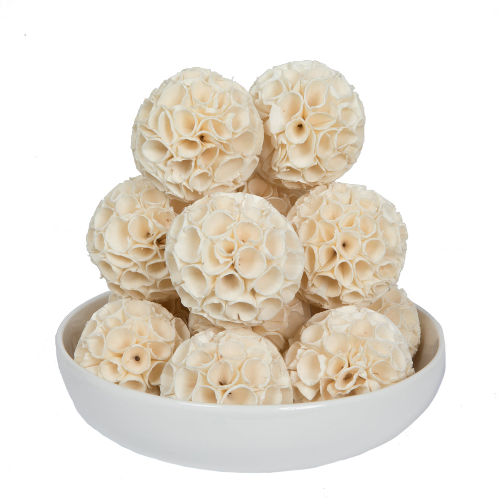 Vickerman Natural Botanicals 4" Sola Crape Ball. Includes 25  pieces per Pack.