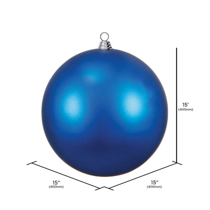 Vickerman 15.75" Blue Matte Ball Ornament