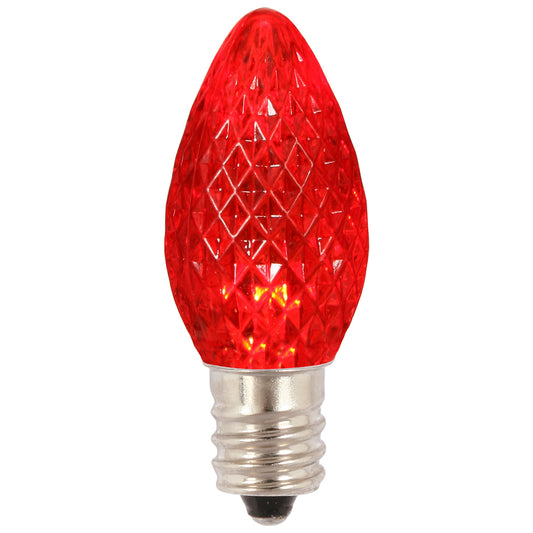 Vickerman C7 LED Red Faceted Twinkle Bulb bag of 25