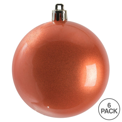 Vickerman 4" Coral Candy Ball Ornament 6 per Bag