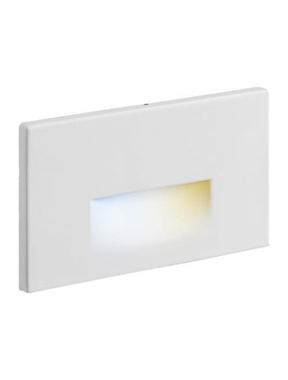 ASD Lighting LED Step Light Horizontal 3W 120V CCT Selectable 3000/4000/5000K Dimmable White ETL 4pack