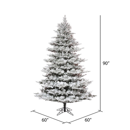 Vickerman 7.5' x 60" Flocked Kiana Artificial Christmas Tree Unlit