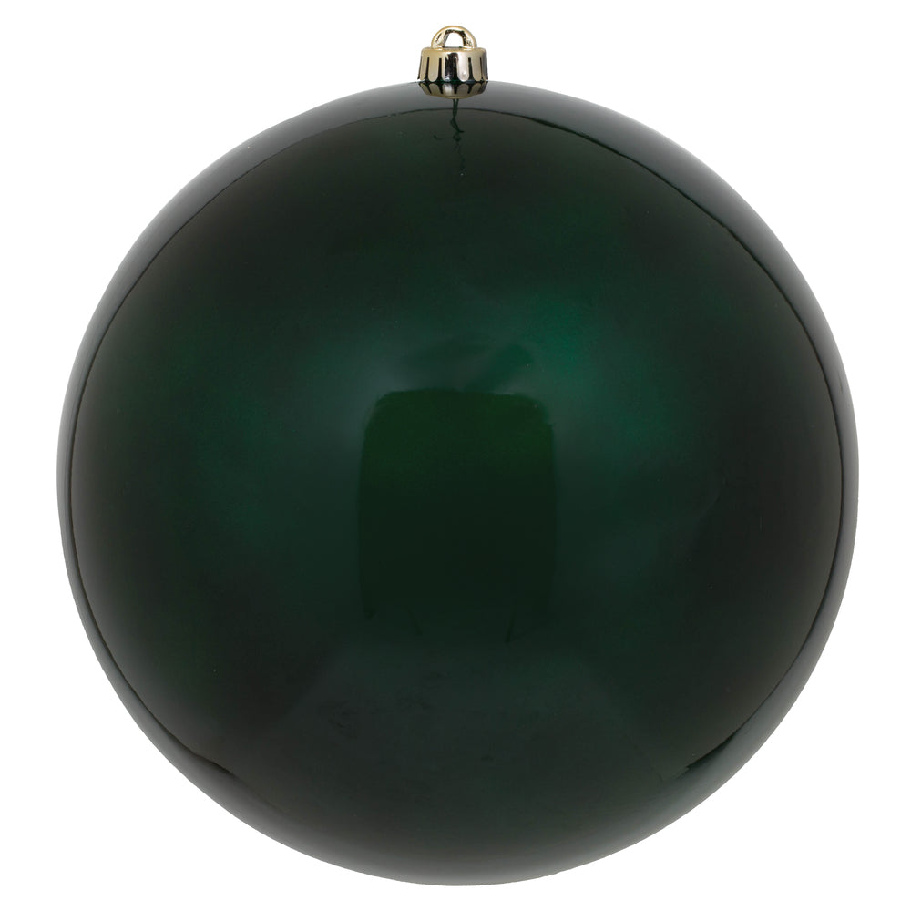 Vickerman 12" Midnight Green Candy Ball Ornament