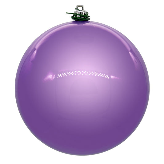 Vickerman 8" Lavender Pearl UV Drilled Ball Ornament 1 per bag.