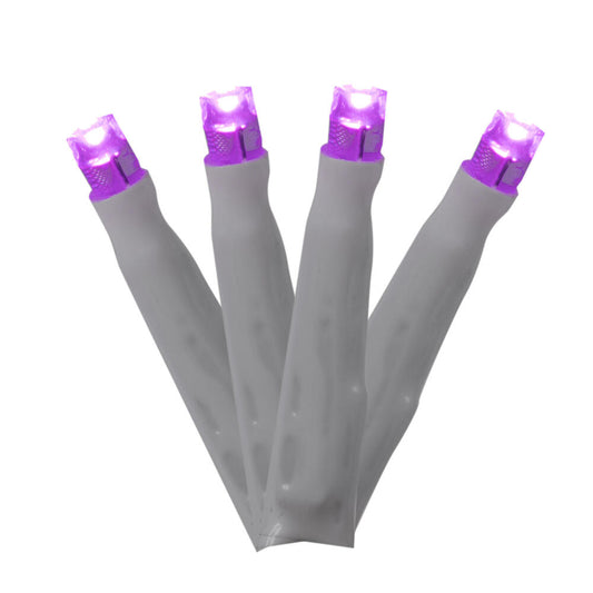 Vickerman 144 Purple LED Cluster Light Set 24' Christmas Light Set White Wire