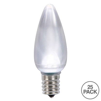 Vickerman C9 Ceramic LED Cool White Twinkle Bulb  Nickel Base  120V .6 Watts 25 Bulbs per Pack