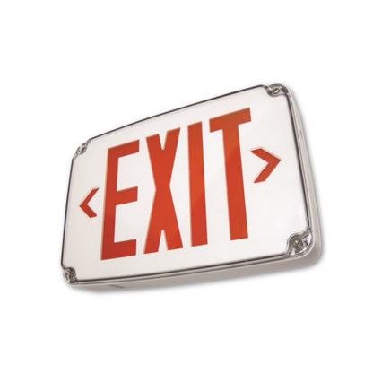 Westgate Wet Location LED Exit Double Face, Green Letters, Black Panel, LED Exit & Emergency Lighting, 3.8W