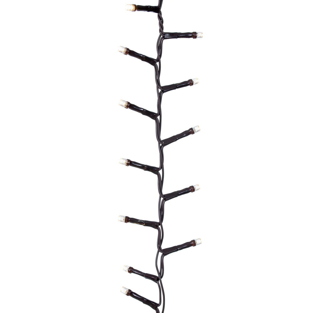 Vickerman 500Lt x 36' 8 Function Snake Light End Connecting Set with 5mm Wide Angle Warm White (2800-3000KR) LED Lights and Brown Wire, Connect up to 2 Sets End to End. Includes an 8 Function Remote Control. Has a 9' Lead Wire Power Cord with ETL Approved