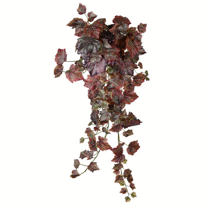 Vickerman 39" Artificial Burgundy Grape Leaf Ivy Hanging Bush.