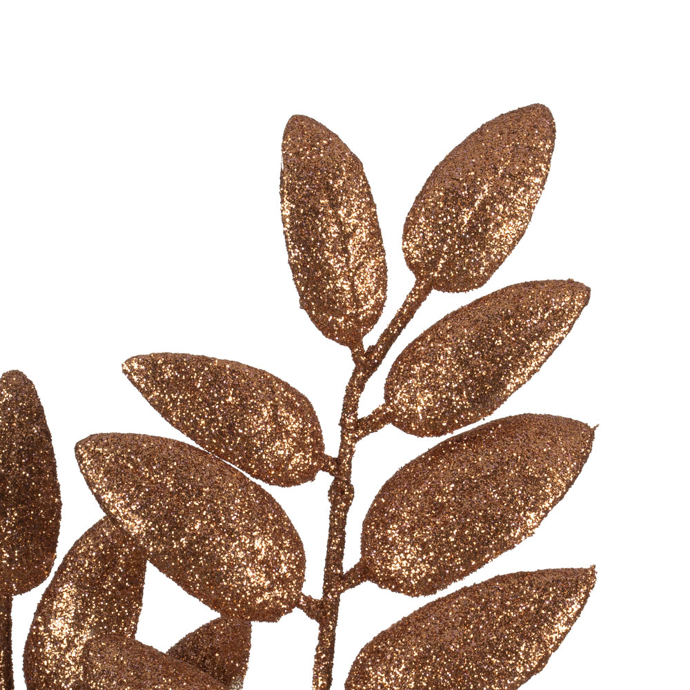 Vickerman 22" Rose Gold Glitter Honey Locust Artificial Christmas Spray. Includes 6 sprays per pack.