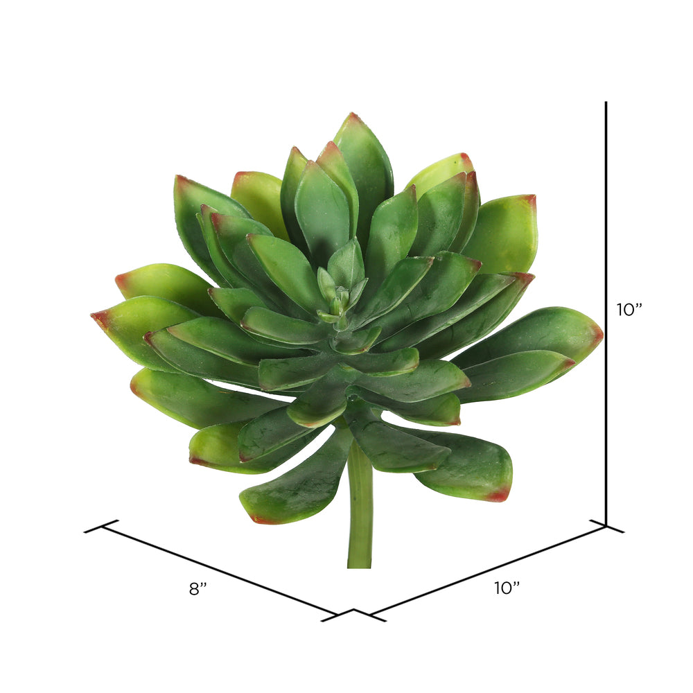 Vickerman 10" Artificial Green Succulent Stem Set of 3