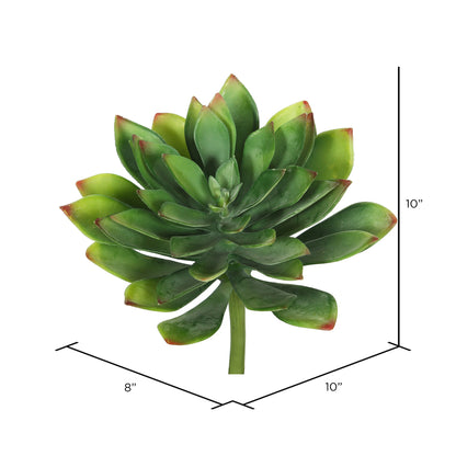 Vickerman 10" Artificial Green Succulent Stem Set of 3